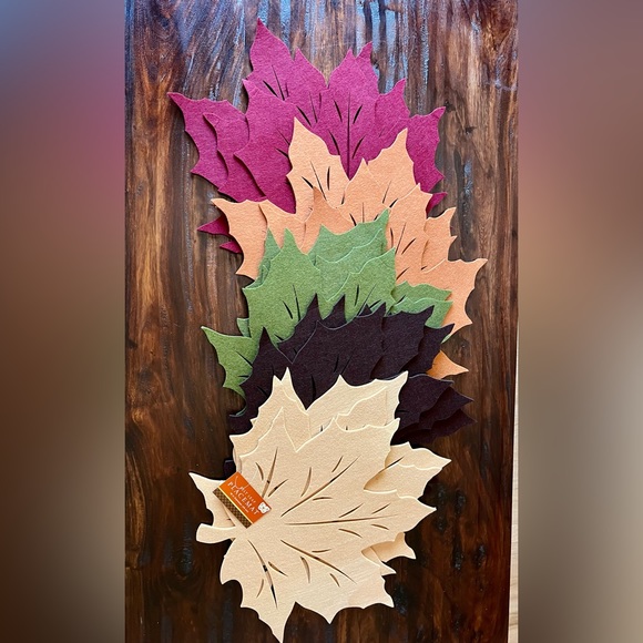 Bed Bath & Beyond Dining 8 Felt Maple Leaf Placemats 15 Pc Set 3